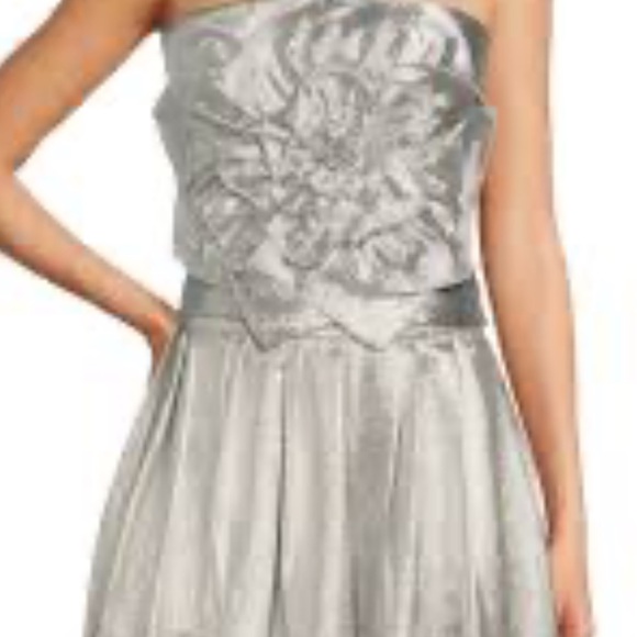 Muse by Marchesa silver skirt maxi full size 4 pockets, special occasion - Picture 2 of 9